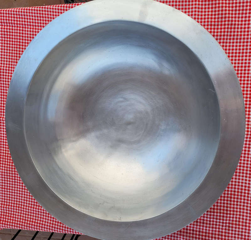 LARGE, SOLID PEWTER BOWL, RAPID DRINKS COOLER  180 CM CIRCUMFERENCE
