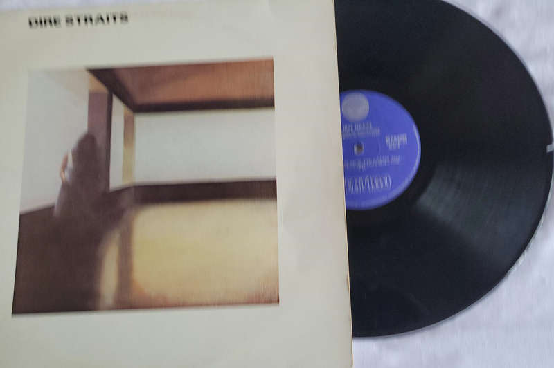 Dire Straits Self Titled Debut Vinyl Album VG+ with Words and Poster