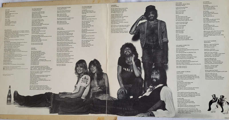FLLETWOODMAC RUMOURS VINYL VG