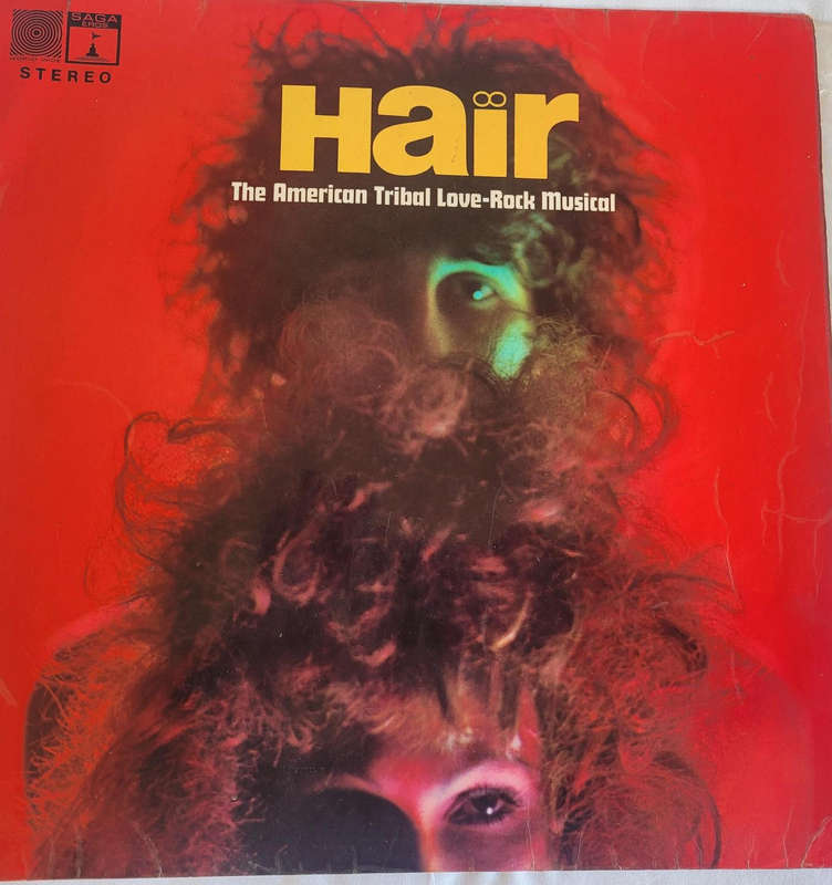 HAIR THE AMERICAN TRIBAL LOVE-ROCK MUSICAL VINYL-VERY GOOD