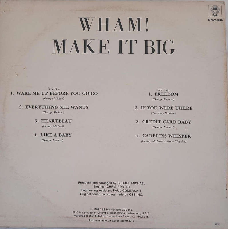 WHAM (THEIR BREAKTHROUGH ALBUM)-MAKE IT BIG VINYL VERY GOOD