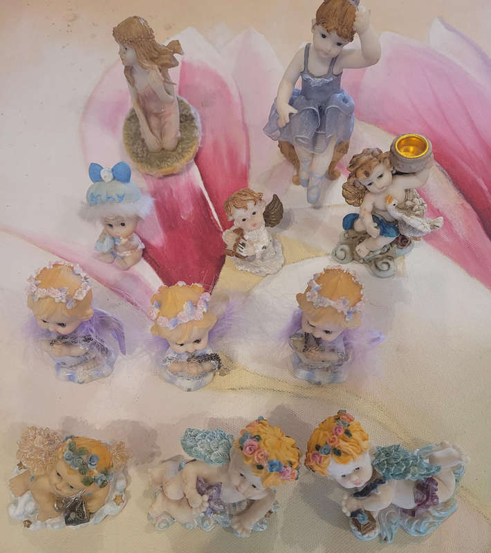 Eleven adorable angelic figurines, very collectable