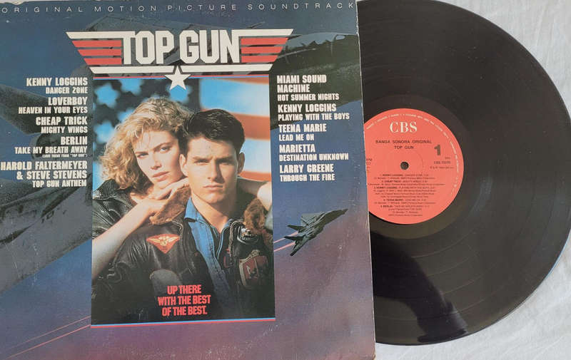 TOM CRUISE-TOP GUN THE ORIGINAL MOVIE SOUNDTRACK CBS 70296. VERY GOOD CONDITION-RARE