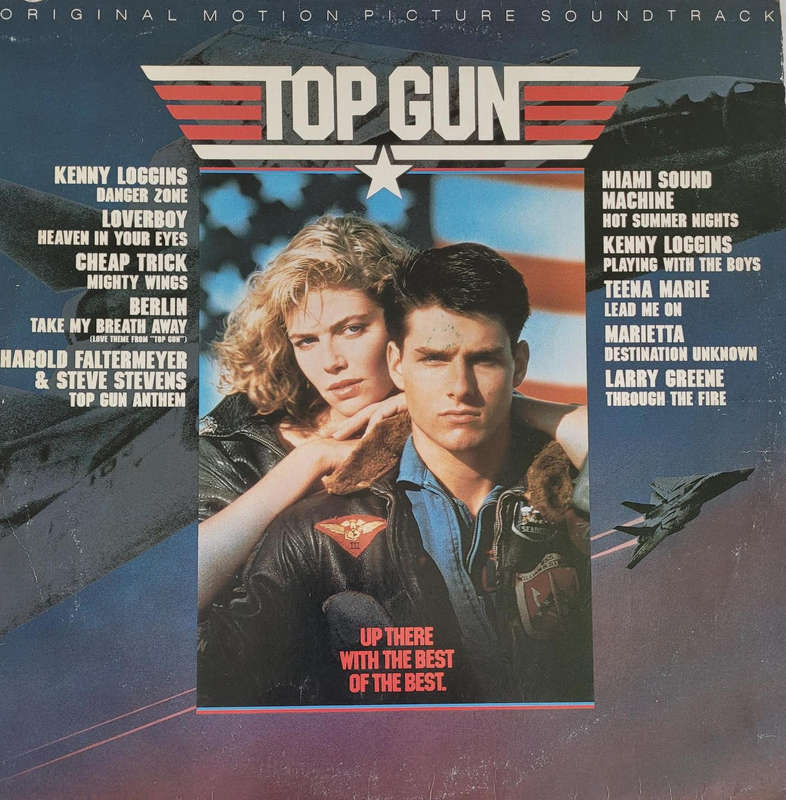TOM CRUISE-TOP GUN THE ORIGINAL MOVIE SOUNDTRACK CBS 70296. VERY GOOD CONDITION-RARE