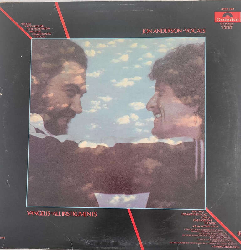 JON AND VANGELIS SHORT STORIES VINYL VERY GOOD
