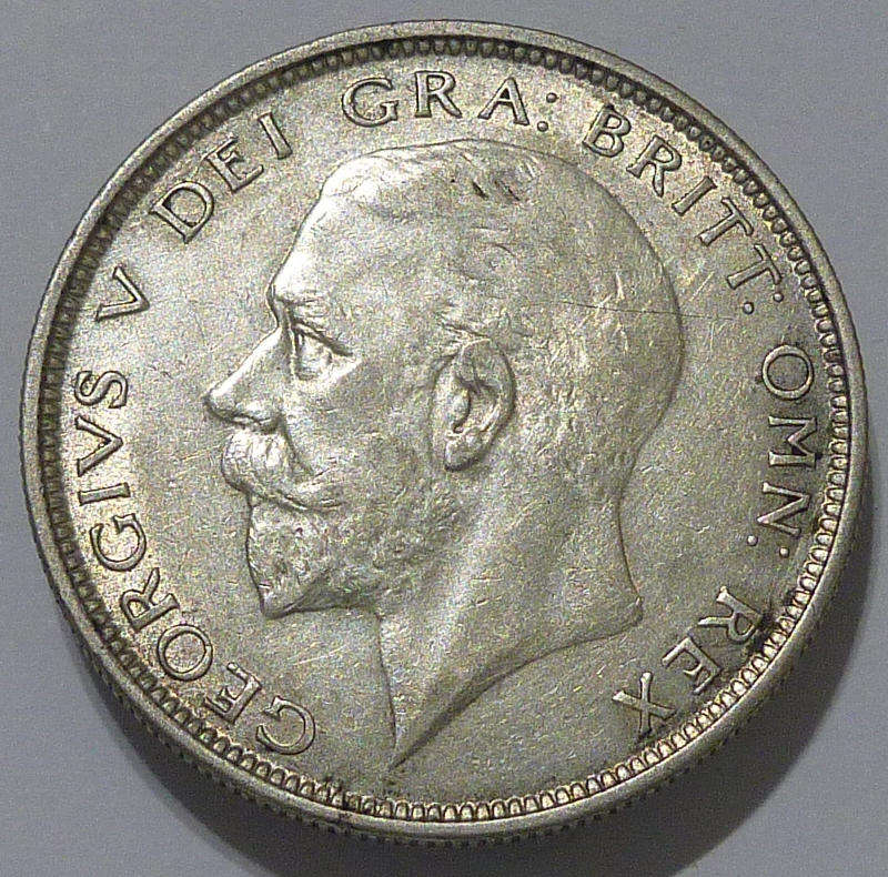 1927 Great Britain King George V Silver ½ Crown.