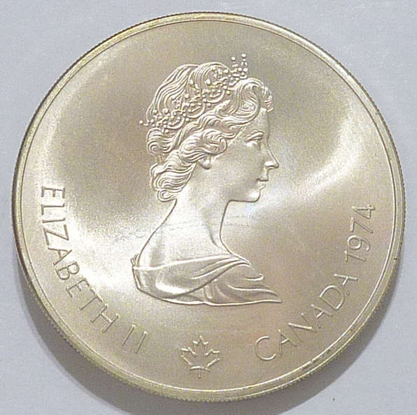 Canada 1976 Montreal Olympics 5 Dollars KM# 109 (no mint mark) Silver Proof Uncirculated-Investment!