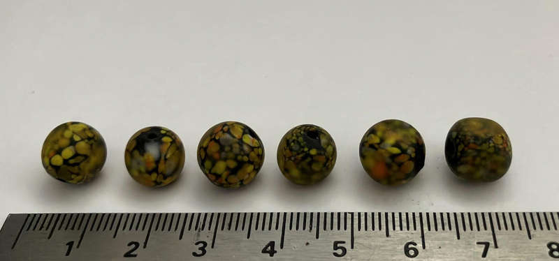 RARE FIND! Six Colorful Antique Glass African Trade Beads - Moroccan Millefiori Trade Beads Lot.