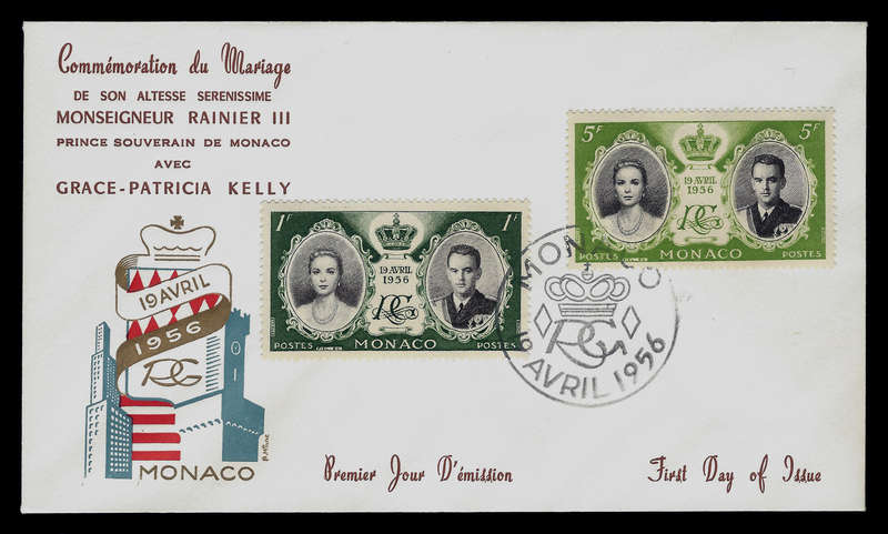Monaco Mariage Rainier III to Grace-Patricia Kelly 19 Avril 1956 First Day of Issue Superb Mint Rare