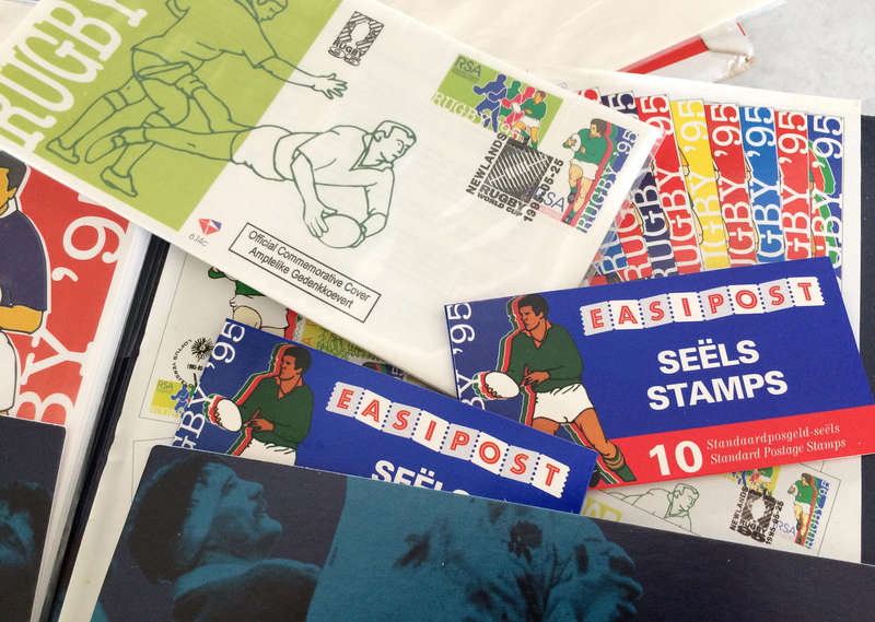 1995 RUGBY WORLD CUP COMMEMORATIVE PACK WITH FDCs, PCARDS, BOOKLETS + LOTS EXTRAS, PLS READ!!!