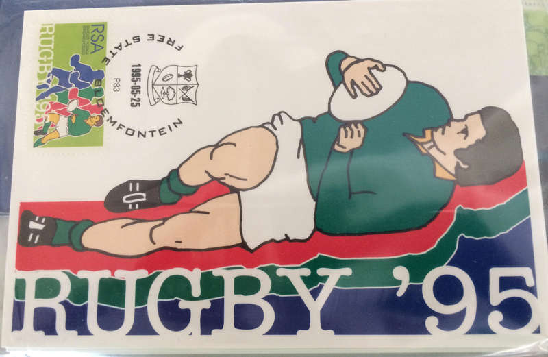 1995 RUGBY WORLD CUP COMMEMORATIVE PACK WITH FDCs, PCARDS, BOOKLETS + LOTS EXTRAS, PLS READ!!!