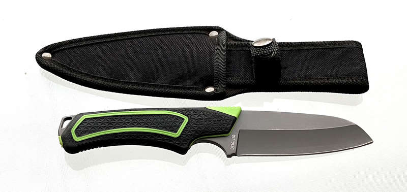 GERBER (USA) FREESCAPE CAMP KITCHEN KNIFE WITH SHEATH. CAMPING & HIKING COOKWARE.