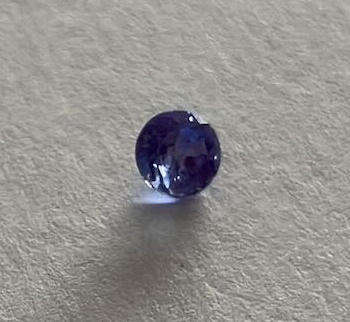RARE! Loose 100% Natural Earth Mined .22 ct. Round Cut Tanzanite from Tanzania.