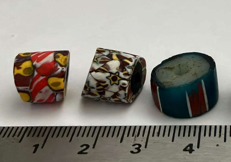 RARE FIND! Antique Glass African Trade Beads - Moroccan Millefiori Trade Beads.