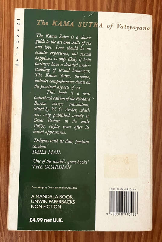 THE KAMA SUTRA OF VATSYAYANA. SIR RICHARD BURTON F.F. ARBUTHNOT PUBLISHED BY LONDON UNWIN PAPERBACKS