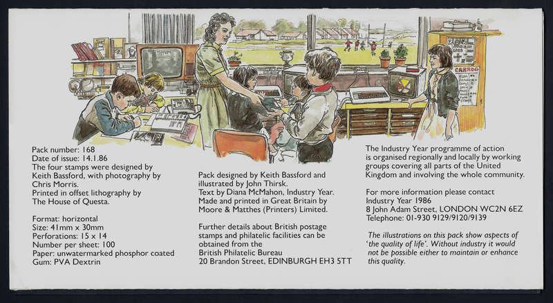 GREAT BRITAIN ROYAL MAIL MINT STAMPS 'INDUSTRY YEAR' PRESENTATION PACK #168