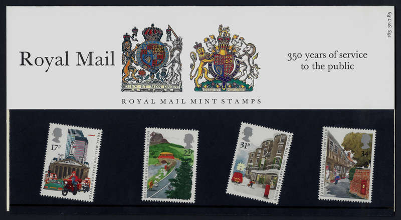 GB ROYAL MAIL MINT STAMPS '350 YEARS OF SERVICE TO THE PUBLIC' PRESENTATION PACK #163