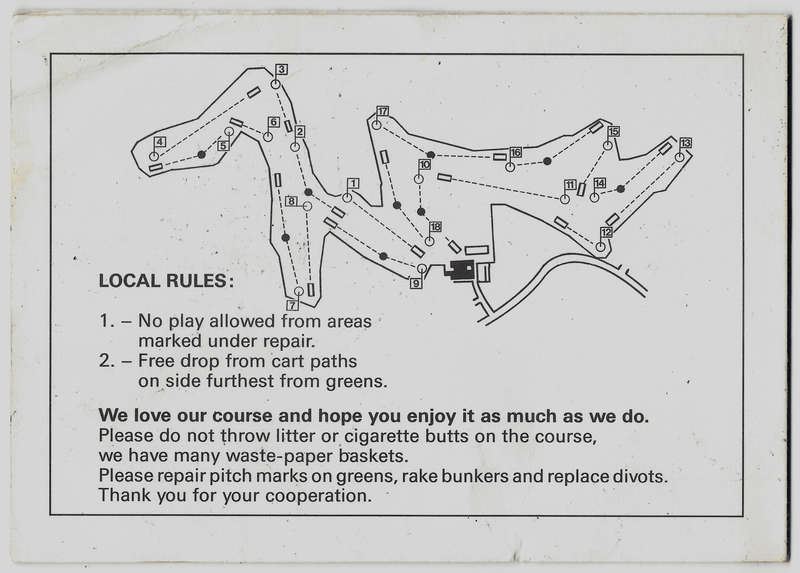 REAL CLUB VALDERRAMA GOLF COURSE (Sotogrande, Cádiz, Spain) Vintage Scorecard.