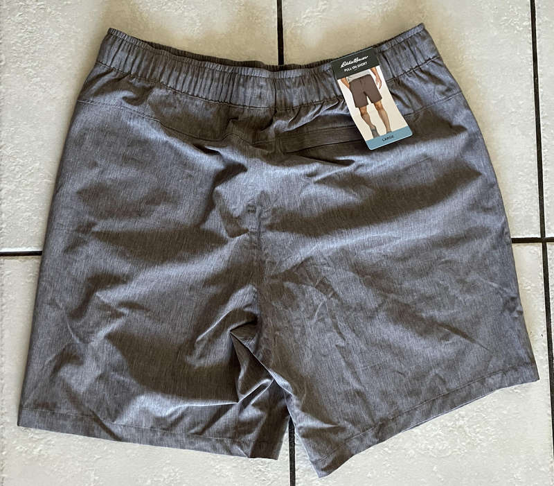 Eddie Bauer Pull-On-Shorts. Men's Size: Large. UPF 50+ Water Repellent. USA Imported. MSRP $60.00