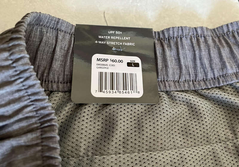 Eddie Bauer Pull-On-Shorts. Men's Size: Large. UPF 50+ Water Repellent. USA Imported. MSRP $60.00