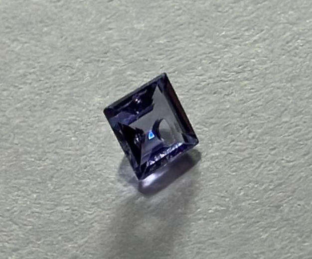 RARE! Loose Square Cut Tanzanite in a Good Size at .20ct. from Tanzania.