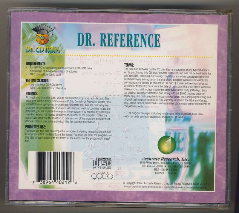 Accurate Research Dr Reference for Programmers CD (1994)