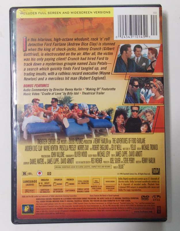 The Adventures of Ford Fairlane (Andrew Dice Clay 1990) ZONE 1 DVD