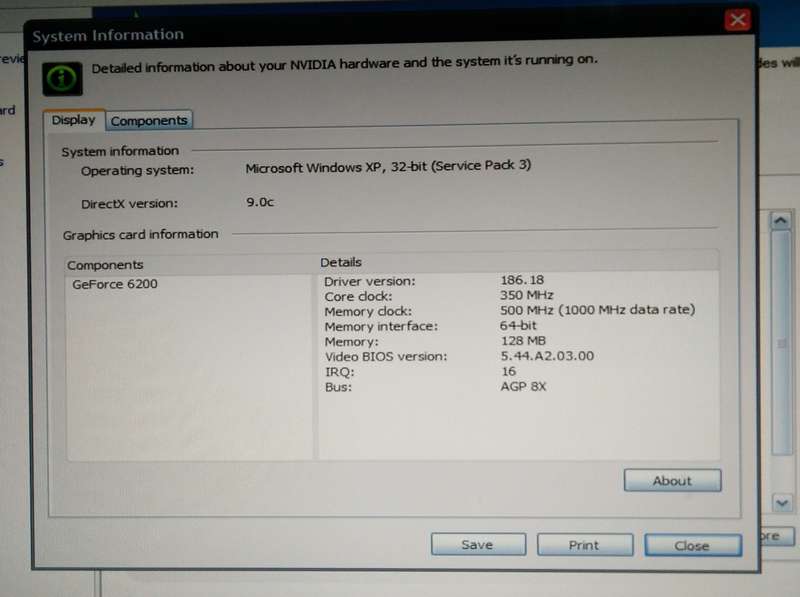 Gigabyte nVidia GeForce 6200 AGP 128mb 64-Bit (2005)