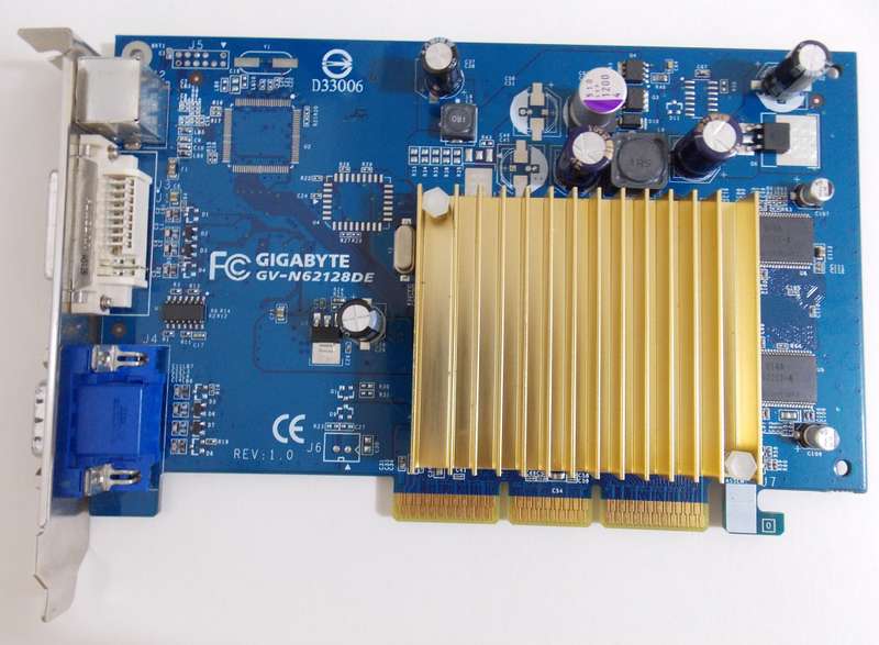 Gigabyte nVidia GeForce 6200 AGP 128mb 64-Bit (2005)