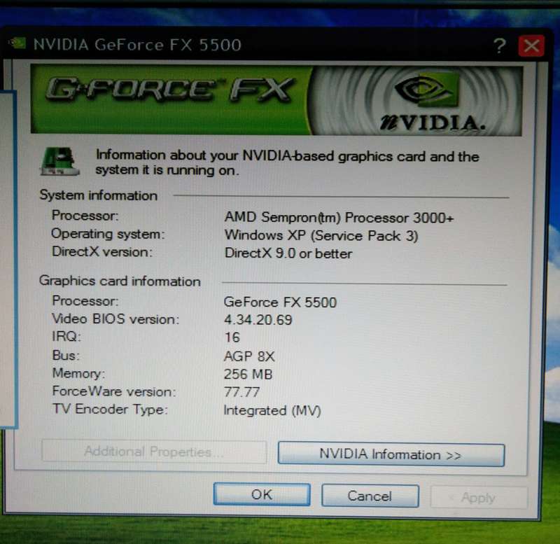 Galaxy Zeus nVidia FX5500 AGP 256mb 128-Bit (2005)