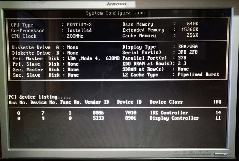 Gigabyte GA-586ATV Intel Pentium 200Mhz 16mb RAM (1996)