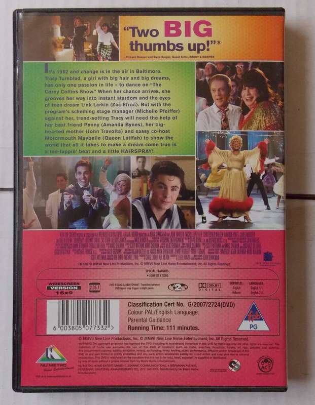 Hairspray (John Travolta 1988) DVD