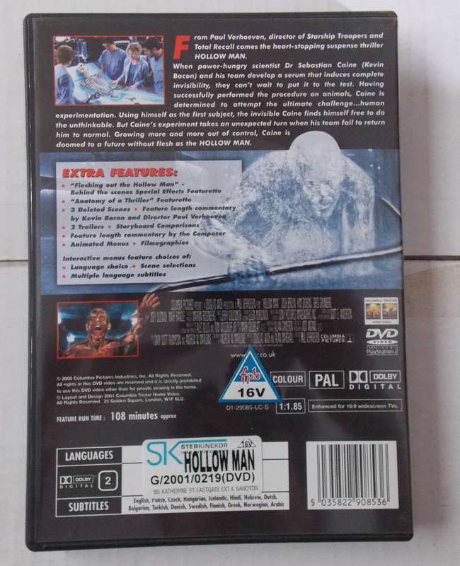 Hollowman (Kevin Bacon 2000) DVD