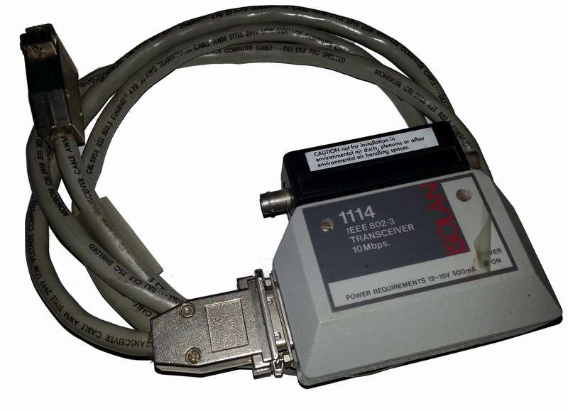 114 IEEE 802.3 Transceiver with cable 10 Mbps