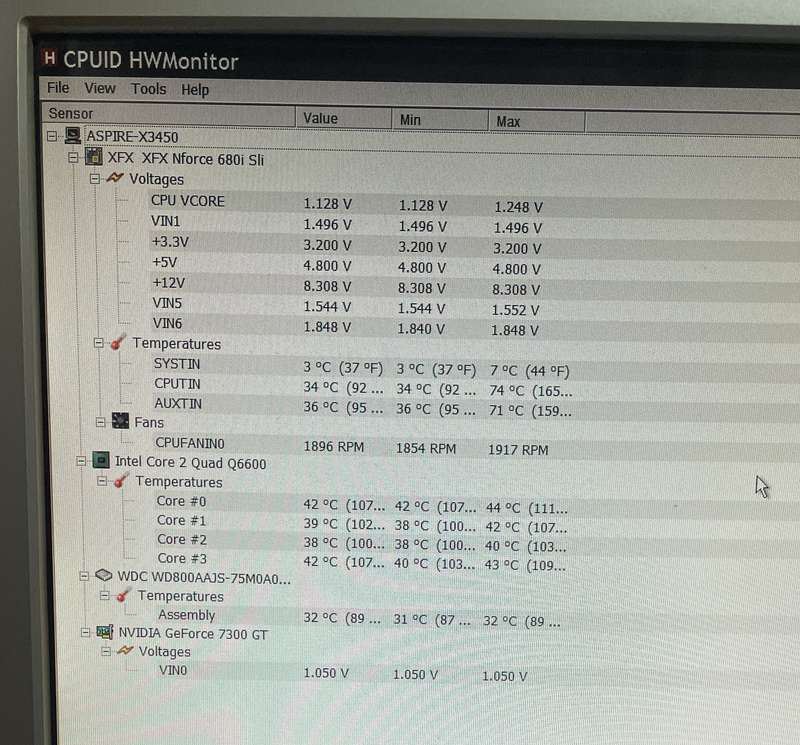 XFX NForce 680i SLI Socket 775 Intel Quad Q6600 4GB RAM (2007)