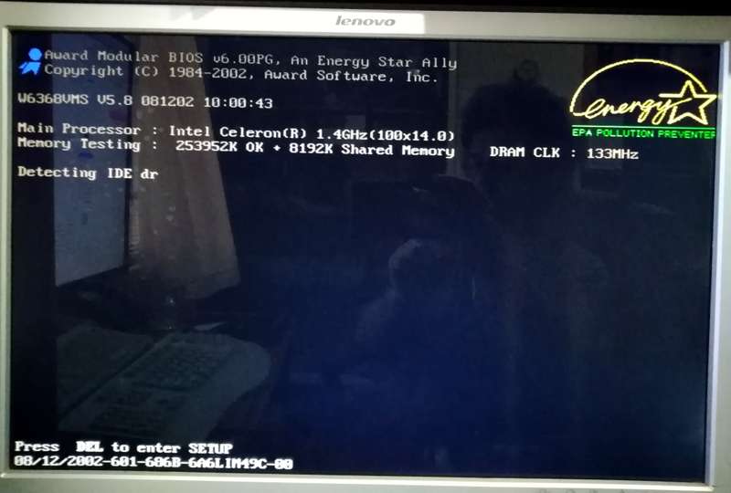 MSI  MS-6368 Ver 5 Socket 370 Intel Celeron 1.4Ghz 256mb RAM (2002)