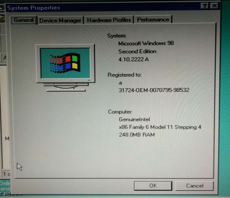 MSI  MS-6368 Ver 5 Socket 370 Intel Celeron 1.4Ghz 256mb RAM (2002)