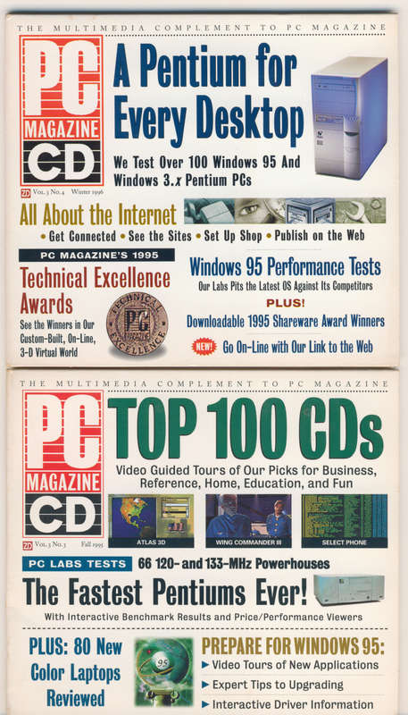 PC Magazine USA 1995-1996 CD Digital with Software 5 Discs