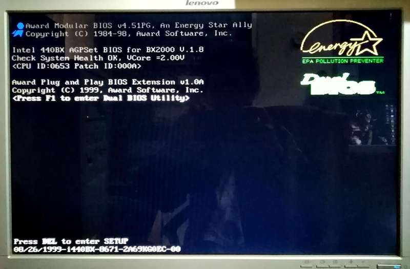 Gigabyte GA-BX2000 Pentium II 400Mhz 256mb 3DFX Voodoo Banshee