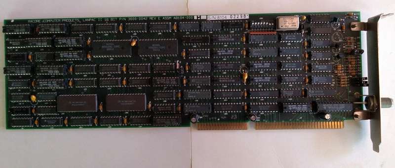 Racore Lanpac II Network Card ISA 16-Bit F-Connector