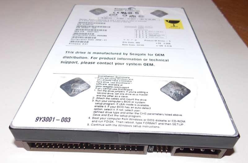 Seagate Barracuda 40GB Hard Drive 5400RPM IDE (2003)