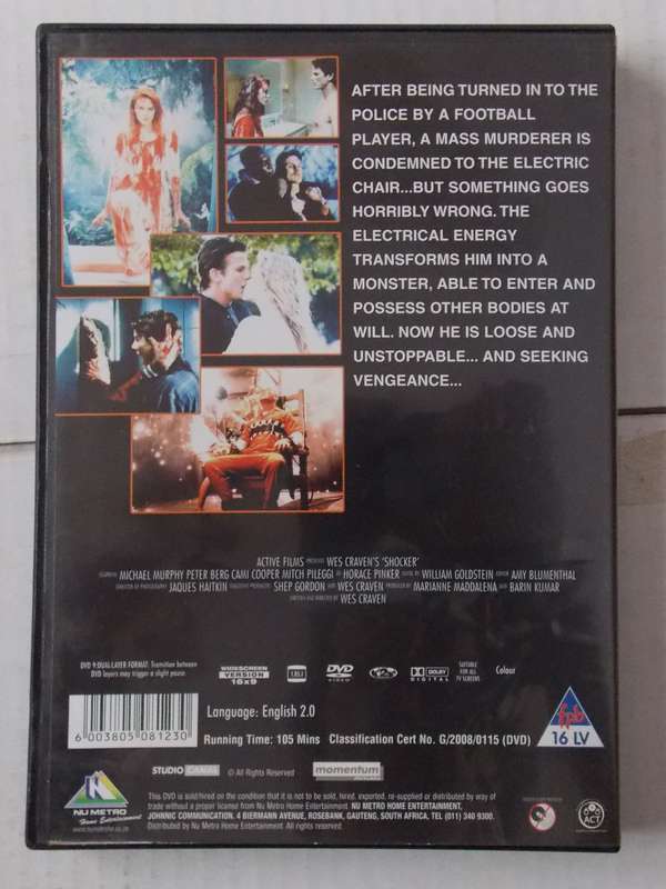 Shocker (Wes Craven 1989) DVD
