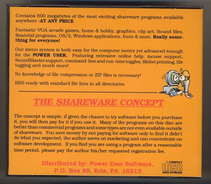 Power User So Much Shareware II CD Disc (1992)