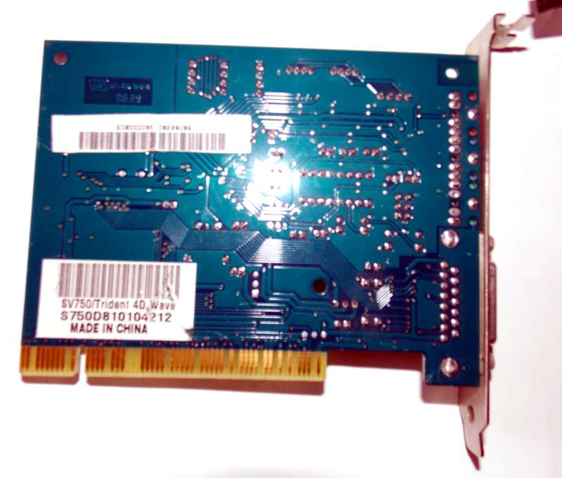 Trident SV750 4DWave-DX PCI Sound Card (1998)