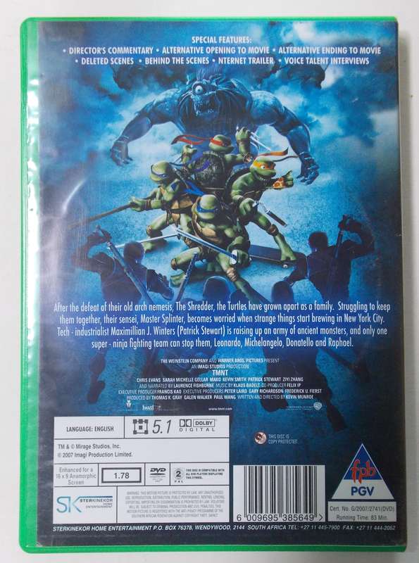 Teenage Mutant Ninja Turtles (animated 2007) DVD