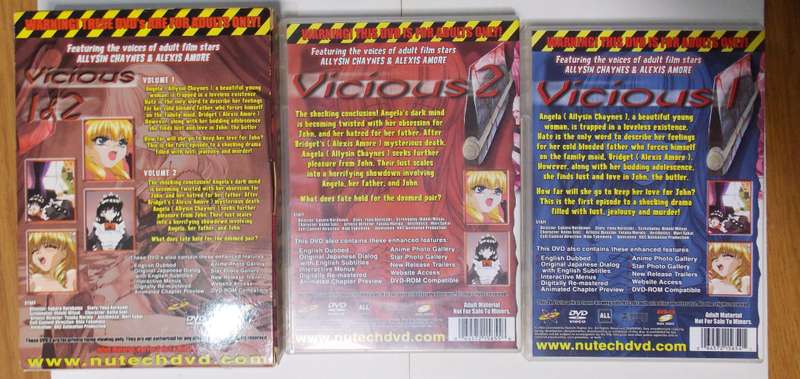 Vicious 1 and 2 Box Set (Anime 2002) DVD