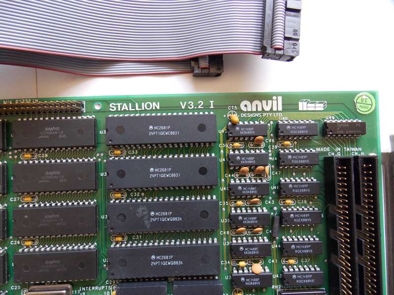 Anvil Stallion v3.2 I Multi Serial Card ISA 16-Bit Intel 80186 CPU (1986)
