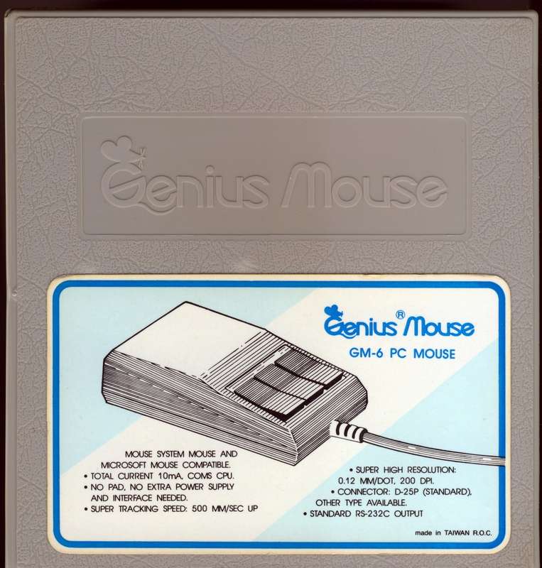Genius GM-6 Serial Ball Driven Mouse 3-Button (1987)