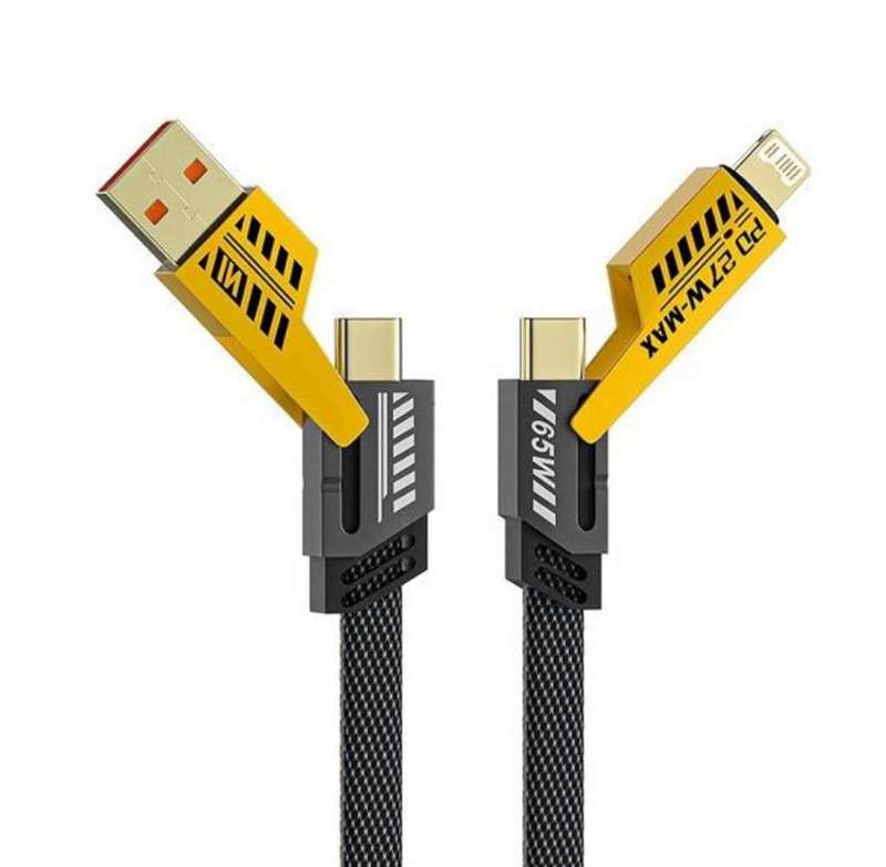 4 In 1 65W Type C to 27W Lightning USB Cable 1.2M
