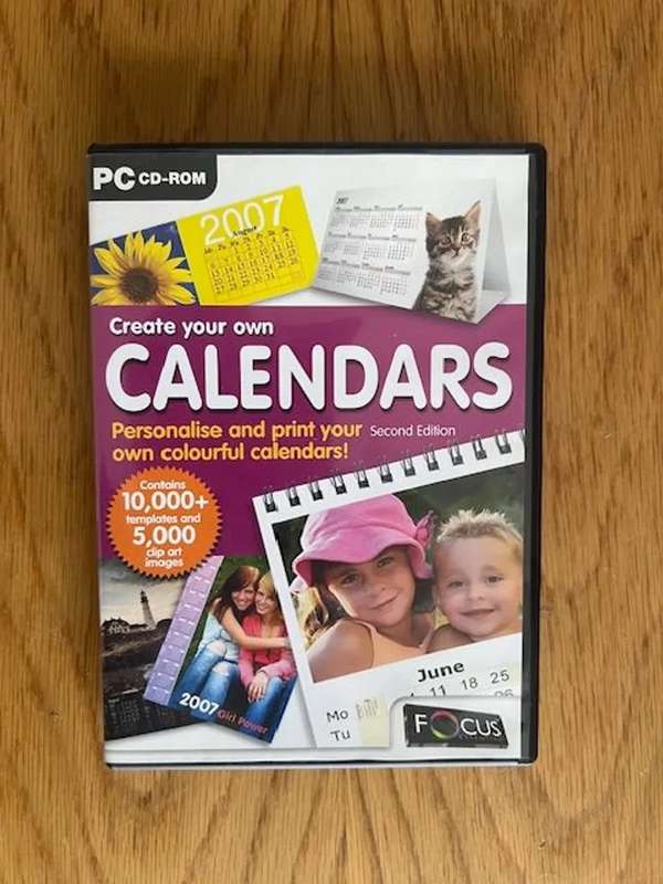 PC CD-ROM: Create your own calendars.